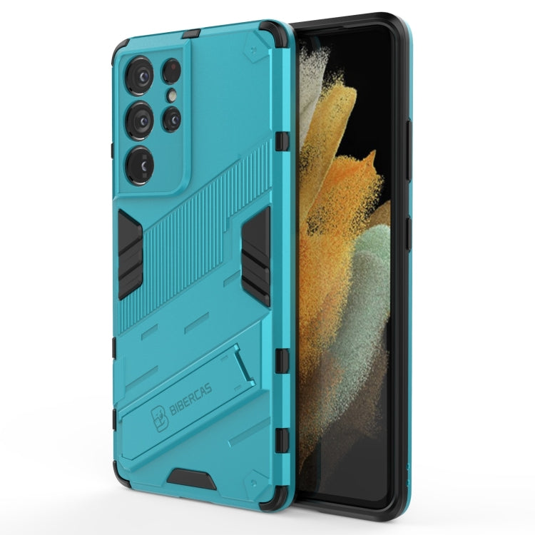 Punk Armor 2 in 1 PC + TPU Shockproof Case with Invisible Holder, For Samsung Galaxy S21+ 5G, For Samsung Galaxy A02 (EU Version), For Samsung Galaxy M31, For Samsung Galaxy M51, For Samsung Galaxy S21 Ultra 5G, For Samsung Galaxy S21 5G
