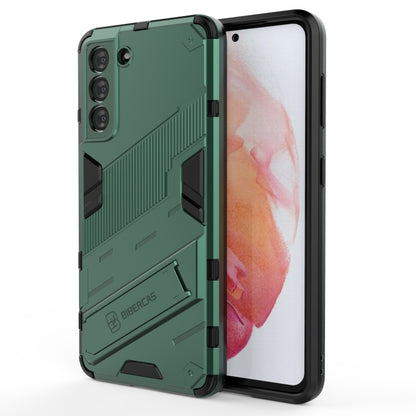 Punk Armor 2 in 1 PC + TPU Shockproof Case with Invisible Holder, For Samsung Galaxy S21+ 5G, For Samsung Galaxy A02 (EU Version), For Samsung Galaxy M31, For Samsung Galaxy M51, For Samsung Galaxy S21 Ultra 5G, For Samsung Galaxy S21 5G