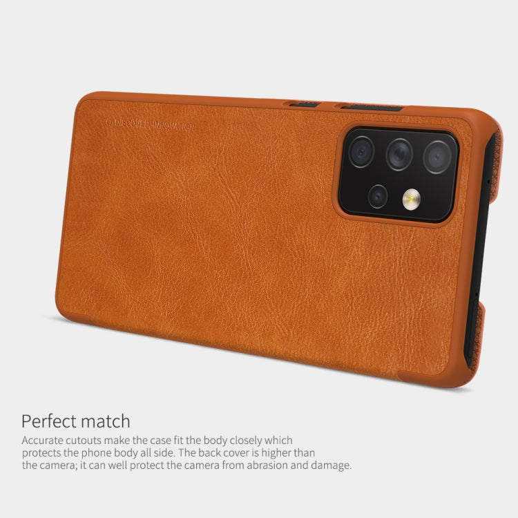 NILLKIN QIN Series Crazy Horse Texture Horizontal Flip Leather Case with Card Slot, For Samsung Galaxy A32 5G