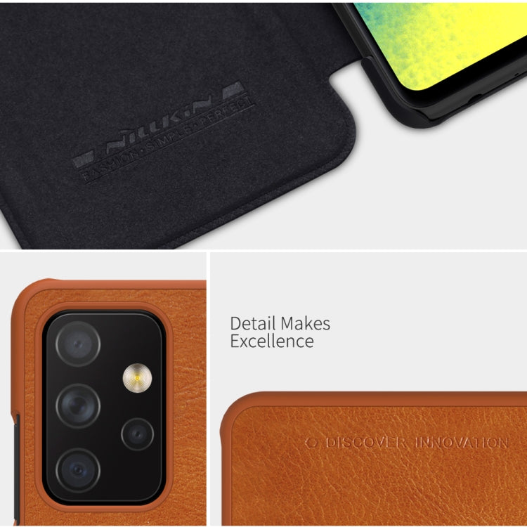 NILLKIN QIN Series Crazy Horse Texture Horizontal Flip Leather Case with Card Slot, For Samsung Galaxy A32 5G