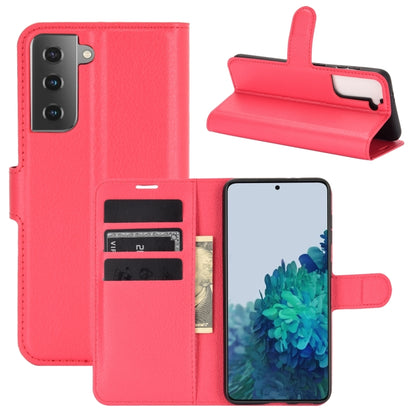 Litchi Texture Horizontal Flip Protective Case with Holder & Card Slots & Wallet, For Galaxy S21+ 5G