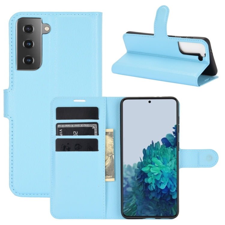 Litchi Texture Horizontal Flip Protective Case with Holder & Card Slots & Wallet, For Galaxy S21+ 5G