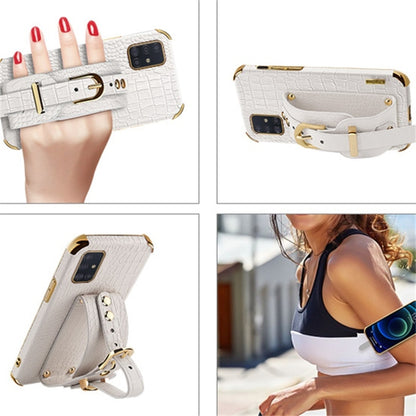 Electroplated TPU Crocodile Pattern Leather Case with Wrist Strap, For Samsung Galaxy A51 4G, For Samsung Galaxy A71 4G, For Samsung Galaxy S20, For Samsung Galaxy S20+, For Samsung Galaxy S20 Ultra