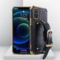 Electroplated TPU Crocodile Pattern Leather Case with Wrist Strap, For Samsung Galaxy A51 4G, For Samsung Galaxy A71 4G, For Samsung Galaxy S20, For Samsung Galaxy S20+, For Samsung Galaxy S20 Ultra