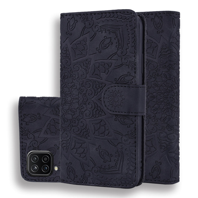 Embossed Sunflower Pattern Horizontal Flip PU Leather Case with Holder & Card Slots & Wallet & Lanyard, For Samsung Galaxy A12, For Samsung Galaxy A52 5G / 4G, For Samsung Galaxy A72 5G / 4G, For SamsungGalaxy A72 5G / 4G