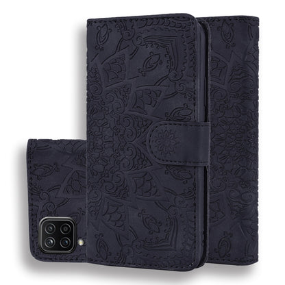 Embossed Sunflower Pattern Horizontal Flip PU Leather Case with Holder & Card Slots & Wallet & Lanyard, For Samsung Galaxy A12, For Samsung Galaxy A52 5G / 4G, For Samsung Galaxy A72 5G / 4G, For SamsungGalaxy A72 5G / 4G