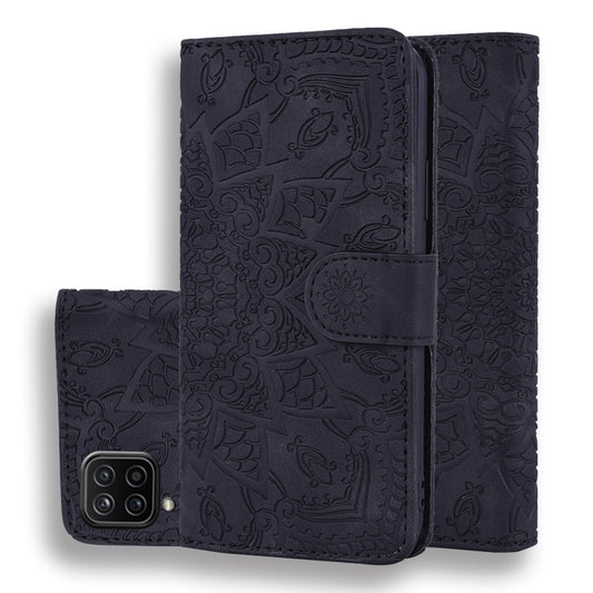 Embossed Sunflower Pattern Horizontal Flip PU Leather Case with Holder & Card Slots & Wallet & Lanyard, For Samsung Galaxy A12, For Samsung Galaxy A52 5G / 4G, For Samsung Galaxy A72 5G / 4G, For SamsungGalaxy A72 5G / 4G
