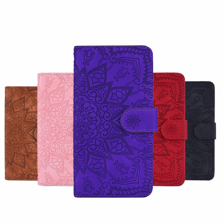 Embossed Sunflower Pattern Horizontal Flip PU Leather Case with Holder & Card Slots & Wallet & Lanyard, For Samsung Galaxy A12, For Samsung Galaxy A52 5G / 4G, For Samsung Galaxy A72 5G / 4G, For SamsungGalaxy A72 5G / 4G