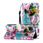 Oil Embossed Coloured Drawing Pattern Horizontal Flip PU Leather Case with Holder & Card Slots & Wallet