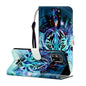 Oil Embossed Coloured Drawing Pattern Horizontal Flip PU Leather Case with Holder & Card Slots & Wallet