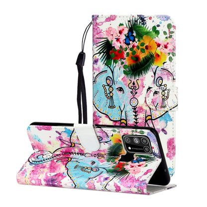 Oil Embossed Coloured Drawing Pattern Horizontal Flip PU Leather Case with Holder & Card Slots & Wallet