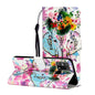 Oil Embossed Coloured Drawing Pattern Horizontal Flip PU Leather Case with Holder & Card Slots & Wallet