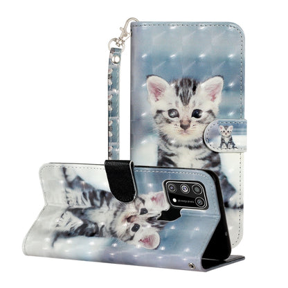 3D Pattern Horizontal Flip Leather Case with Holder & Card Slots & Wallet