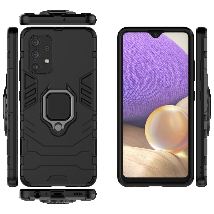 PC + TPU Shockproof Protective Case with Magnetic Ring Holder, For Samsung Galaxy A32 4G