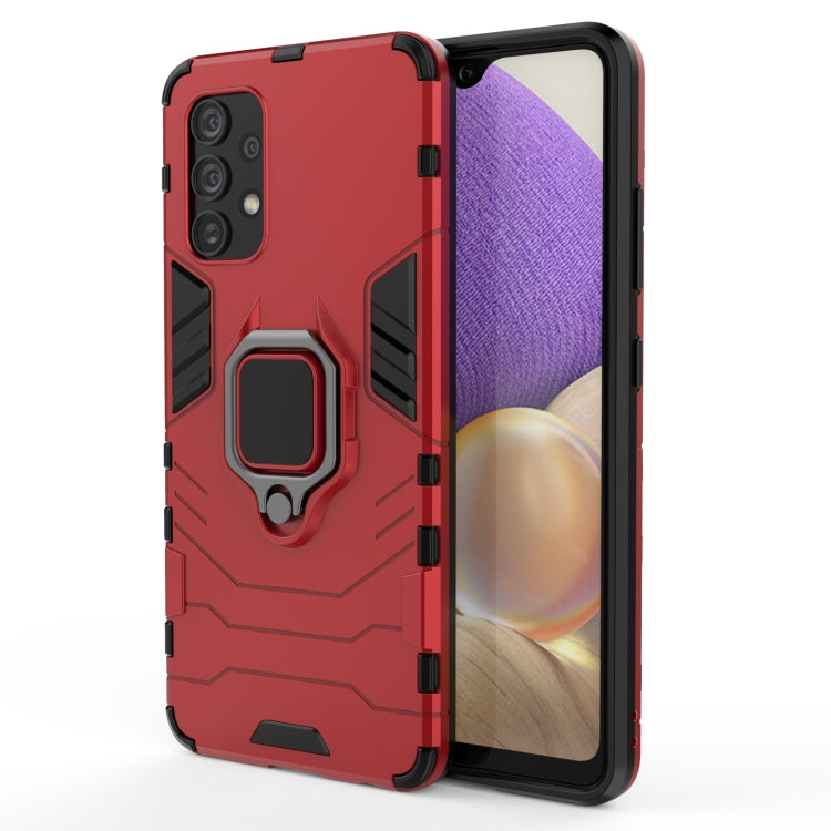 PC + TPU Shockproof Protective Case with Magnetic Ring Holder, For Samsung Galaxy A32 4G