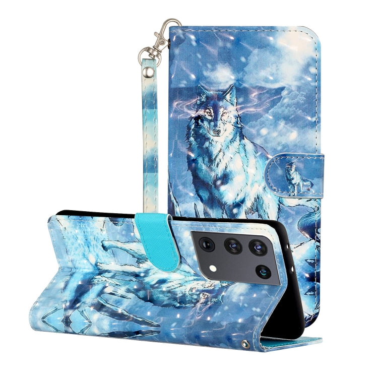 3D Pattern Horizontal Flip Leather Case with Holder & Card Slots & Wallet & Lanyard