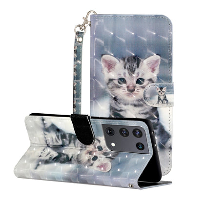 3D Pattern Horizontal Flip Leather Case with Holder & Card Slots & Wallet & Lanyard