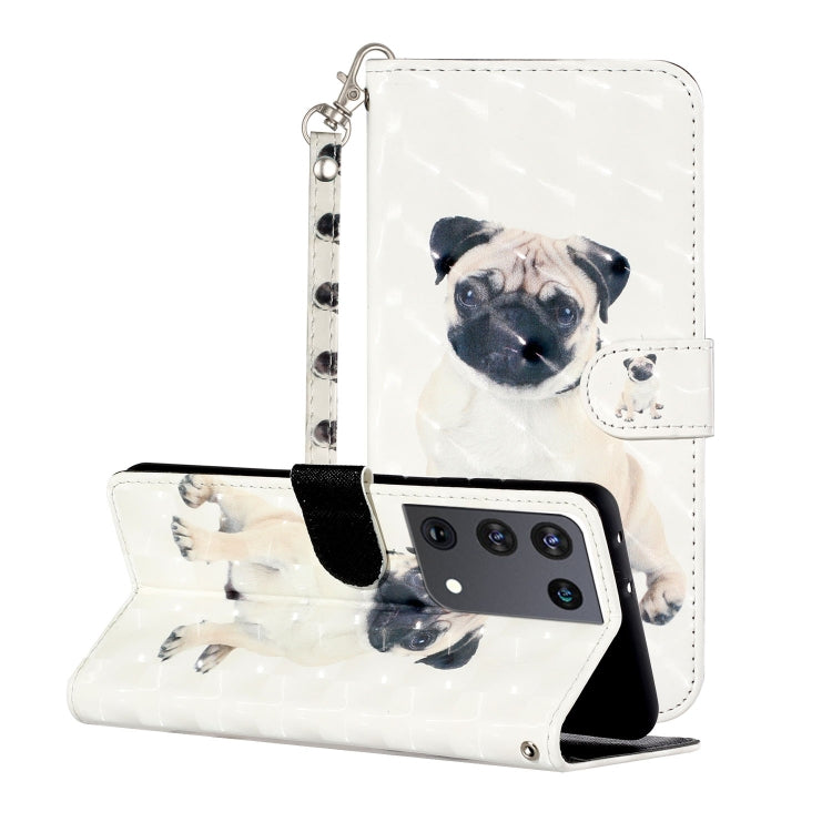 3D Pattern Horizontal Flip Leather Case with Holder & Card Slots & Wallet & Lanyard
