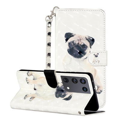 3D Pattern Horizontal Flip Leather Case with Holder & Card Slots & Wallet & Lanyard