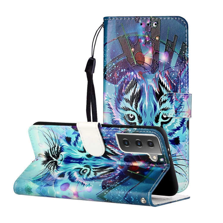 Oil Embossed Coloured Drawing Pattern Horizontal Flip PU Leather Case with Holder & Card Slots & Wallet & Lanyard