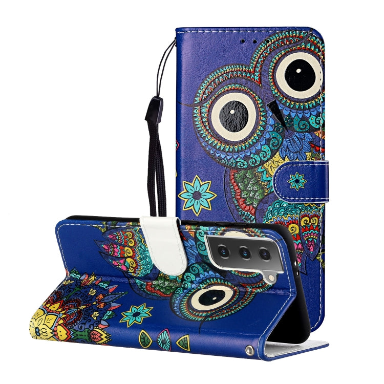 Oil Embossed Coloured Drawing Pattern Horizontal Flip PU Leather Case with Holder & Card Slots & Wallet & Lanyard