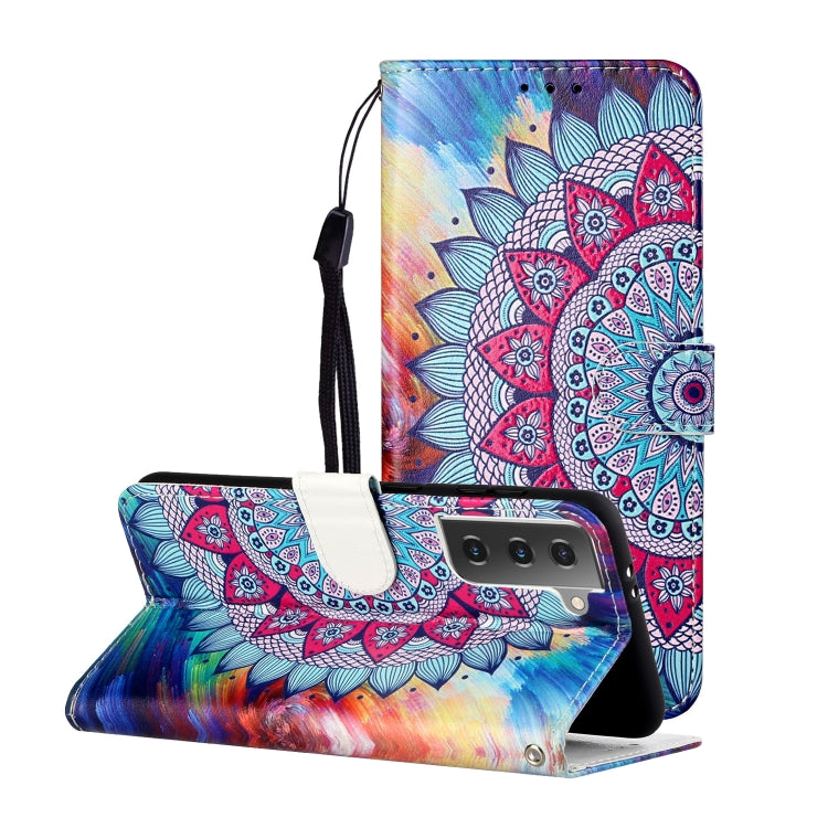 Oil Embossed Coloured Drawing Pattern Horizontal Flip PU Leather Case with Holder & Card Slots & Wallet & Lanyard