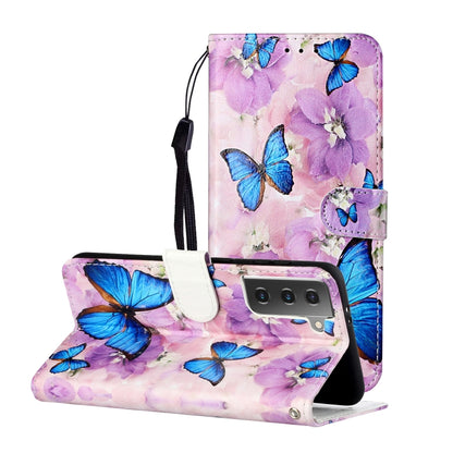 Oil Embossed Coloured Drawing Pattern Horizontal Flip PU Leather Case with Holder & Card Slots & Wallet & Lanyard