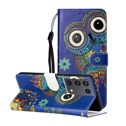 Oil Embossed Coloured Drawing Pattern Horizontal Flip PU Leather Case with Holder & Card Slots & Wallet & Lanyard