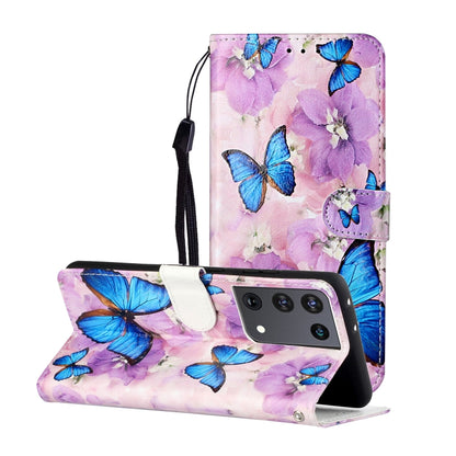 Oil Embossed Coloured Drawing Pattern Horizontal Flip PU Leather Case with Holder & Card Slots & Wallet & Lanyard