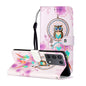 Oil Embossed Coloured Drawing Pattern Horizontal Flip PU Leather Case with Holder & Card Slots & Wallet & Lanyard