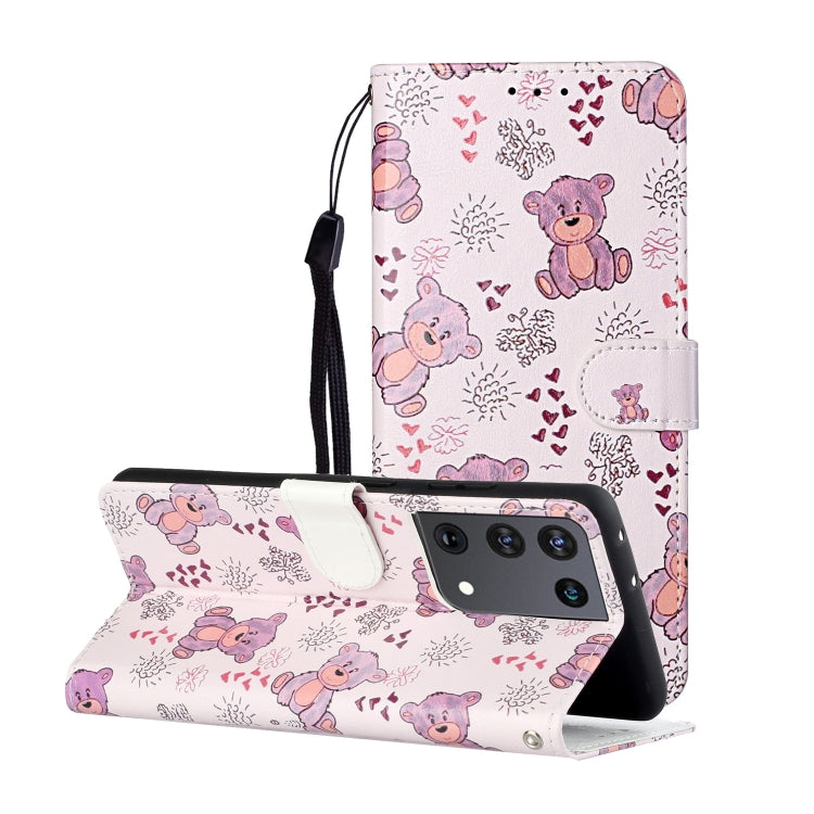 Oil Embossed Coloured Drawing Pattern Horizontal Flip PU Leather Case with Holder & Card Slots & Wallet & Lanyard