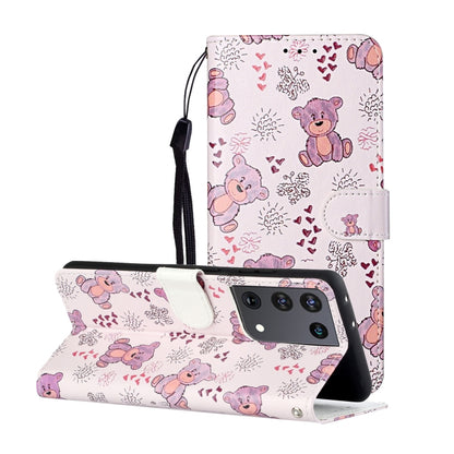 Oil Embossed Coloured Drawing Pattern Horizontal Flip PU Leather Case with Holder & Card Slots & Wallet & Lanyard