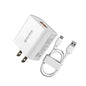 WK WP-U57 Max 18W Maxspeed QC3.0 Fast Charger +  USB to Micro USB Data Cable, US Plug, EU Plug, UK Plug