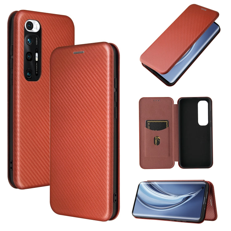 Carbon Fiber Texture Magnetic Horizontal Flip TPU + PC + PU Leather Case with Card Slot, For Samsung Galaxy Xcover 5, For Xiaomi Mi 10S