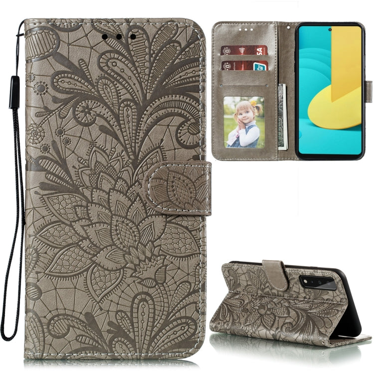Lace Flower Embossing Pattern Horizontal Flip Leather Case with Holder & Card Slots & Wallet & Photo Frame, For Samsung Galaxy A02 / M02 (EU), For Samsung Galaxy A32 4G, For Samsung Galaxy F62 / M62, For LG Stylo 7 5G, For Nokia 5.4, For Nokia 8.3 5G