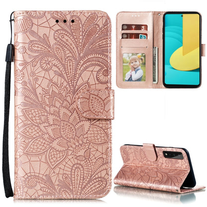Lace Flower Embossing Pattern Horizontal Flip Leather Case with Holder & Card Slots & Wallet & Photo Frame, For Samsung Galaxy A02 / M02 (EU), For Samsung Galaxy A32 4G, For Samsung Galaxy F62 / M62, For LG Stylo 7 5G, For Nokia 5.4, For Nokia 8.3 5G
