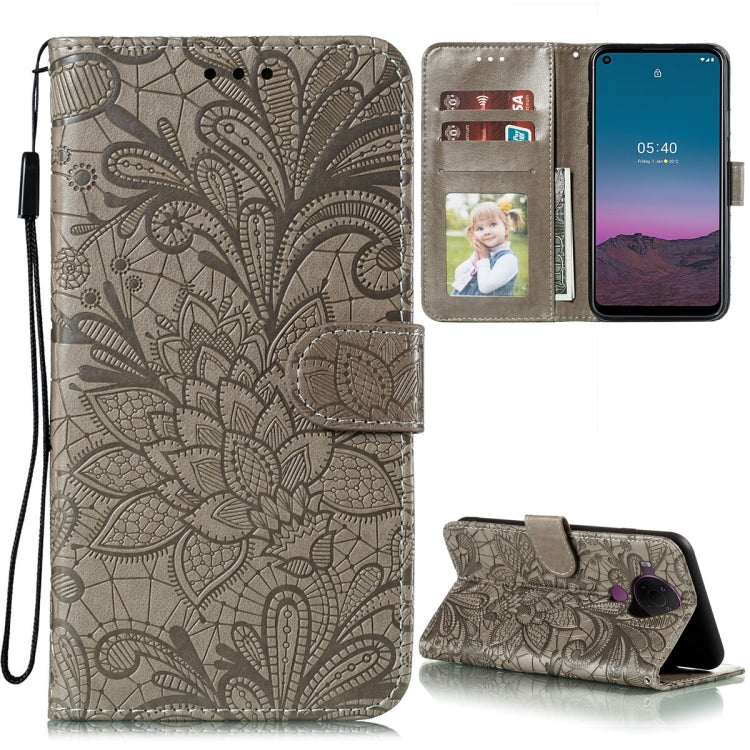 Lace Flower Embossing Pattern Horizontal Flip Leather Case with Holder & Card Slots & Wallet & Photo Frame, For Samsung Galaxy A02 / M02 (EU), For Samsung Galaxy A32 4G, For Samsung Galaxy F62 / M62, For LG Stylo 7 5G, For Nokia 5.4, For Nokia 8.3 5G