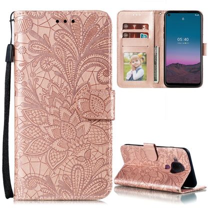 Lace Flower Embossing Pattern Horizontal Flip Leather Case with Holder & Card Slots & Wallet & Photo Frame, For Samsung Galaxy A02 / M02 (EU), For Samsung Galaxy A32 4G, For Samsung Galaxy F62 / M62, For LG Stylo 7 5G, For Nokia 5.4, For Nokia 8.3 5G
