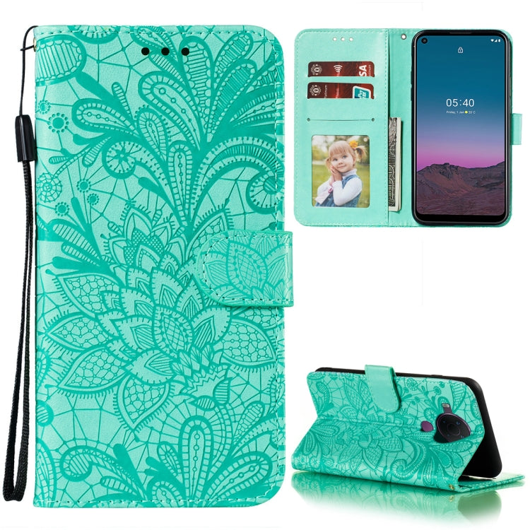 Lace Flower Embossing Pattern Horizontal Flip Leather Case with Holder & Card Slots & Wallet & Photo Frame, For Samsung Galaxy A02 / M02 (EU), For Samsung Galaxy A32 4G, For Samsung Galaxy F62 / M62, For LG Stylo 7 5G, For Nokia 5.4, For Nokia 8.3 5G