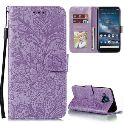 Lace Flower Embossing Pattern Horizontal Flip Leather Case with Holder & Card Slots & Wallet & Photo Frame, For Samsung Galaxy A02 / M02 (EU), For Samsung Galaxy A32 4G, For Samsung Galaxy F62 / M62, For LG Stylo 7 5G, For Nokia 5.4, For Nokia 8.3 5G