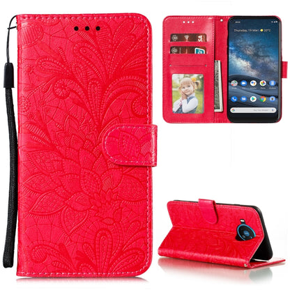 Lace Flower Embossing Pattern Horizontal Flip Leather Case with Holder & Card Slots & Wallet & Photo Frame, For Samsung Galaxy A02 / M02 (EU), For Samsung Galaxy A32 4G, For Samsung Galaxy F62 / M62, For LG Stylo 7 5G, For Nokia 5.4, For Nokia 8.3 5G
