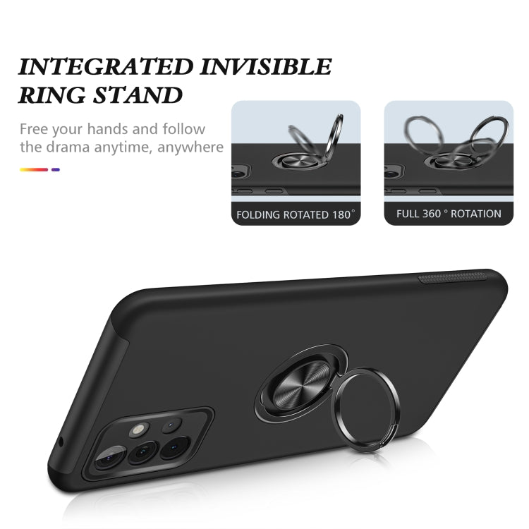 PC + TPU Shockproof Magnetic Protective Case with Invisible Ring Holder