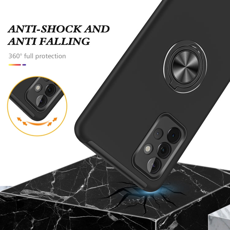 PC + TPU Shockproof Magnetic Protective Case with Invisible Ring Holder