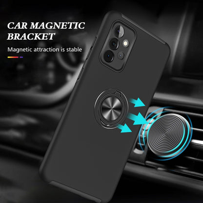 PC + TPU Shockproof Magnetic Protective Case with Invisible Ring Holder