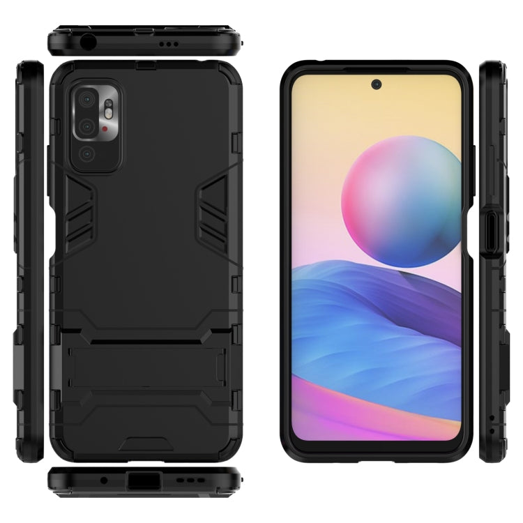 Shockproof PC + TPU Protective Case with Hidden Holder, For Xiaomi Redmi Note 10 5G, For Samsung Galaxy F62 / M62