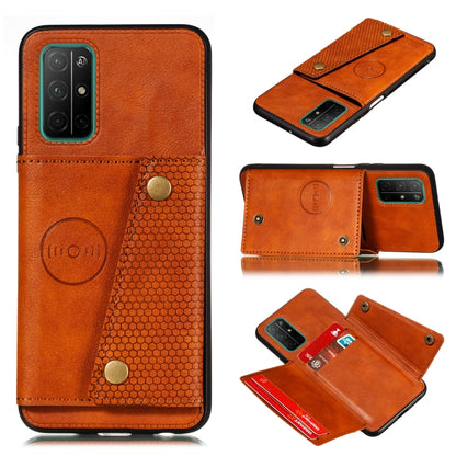 Double Buckle PU + TPU Shockproof Magnetic Protective Case with Card Slots & Holder, For Samsung Galaxy A32 5G