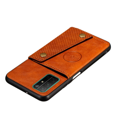Double Buckle PU + TPU Shockproof Magnetic Protective Case with Card Slots & Holder, For Samsung Galaxy A32 5G