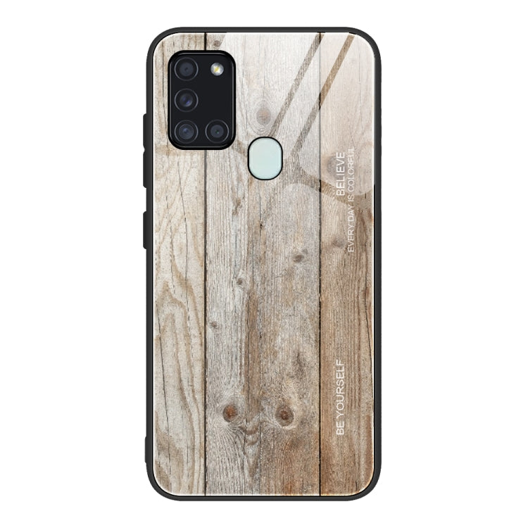Wood Grain Tempered Glass + TPU Shockproof Case, For Samsung Galaxy A21s, For Samsung Galaxy A51, For Samsung Galaxy Note10+