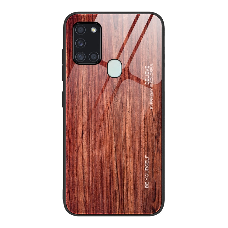 Wood Grain Tempered Glass + TPU Shockproof Case, For Samsung Galaxy A21s, For Samsung Galaxy A51, For Samsung Galaxy Note10+