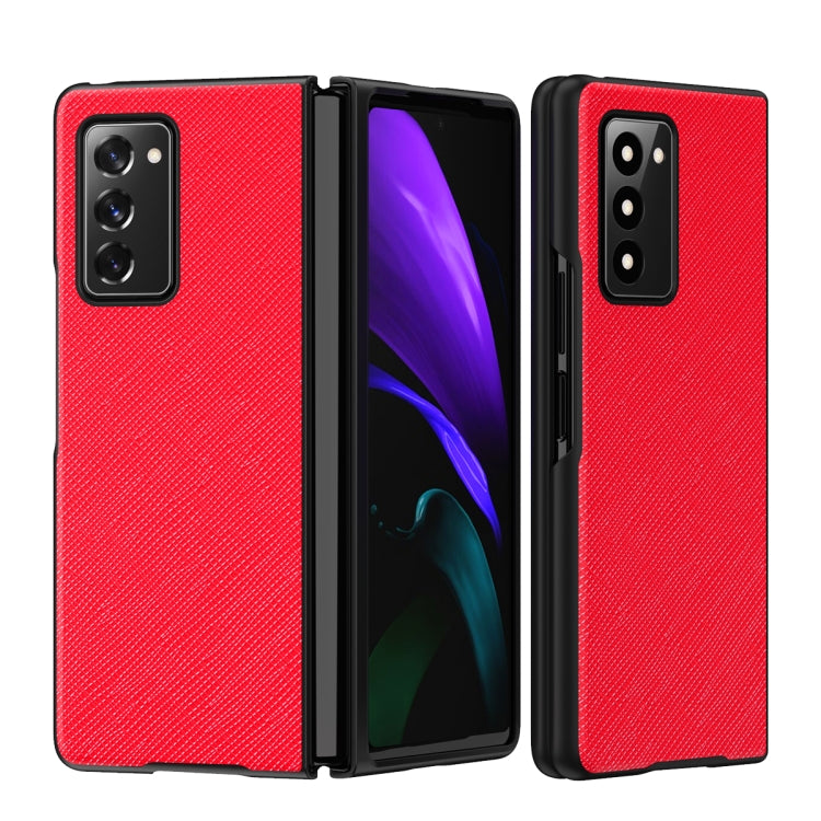 Leather Texture + PC Full Coverge Folding Case, For Samsung Galaxy Z Fold2 5G
